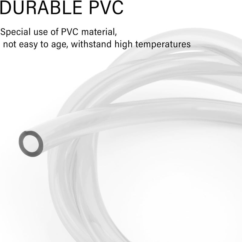 Figpade ID 5mm x OD 8mm Motorcycle Fuel Line Hose,Flexible Fuel Hose with Anti-aging PVC for Fuels Gas Transportation,Professional Gas Line Hoses for Motorcycle Petrol Diesel System (Transparent) - Image 3